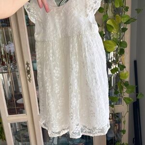 Elegant White Lace Kids Dress